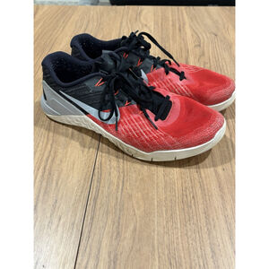 Nike Metcon 3 Training Shoes Mens Size 11 Red Black Cross Training 852928-600 E1